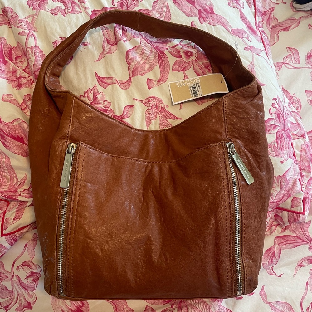 Michael Michael Kors Crosby Leather Shoulder Bag